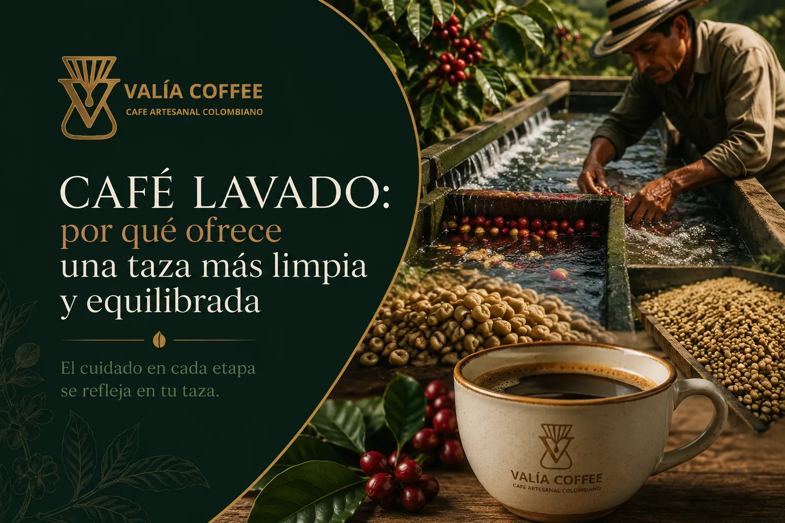 Café lavado: por qué ofrece una taza más limpia y equilibrada